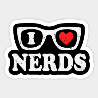 I Love Nerds Sticker